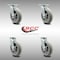 Service Caster 8 Inch SS Thermoplastic Rubber Wheel Swivel Caster Set with Roller Bearings SCC SCC-SS30S820-TPRRD-4 - alternate 6